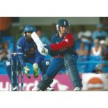 Cricket Marcus Trescothick signed 12x8 colour photo pictured in acyion for England in One Day