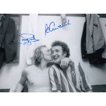 SOUTHAMPTON 1976: Autographed 8 x 6 photo, depicting Southampton's DAVID PEACH and PAUL GILCHRIST