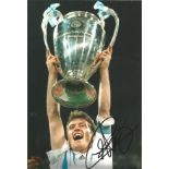 Football Didier Deschamp signed 12x8 colour photo pictured lifting the European Cup while he was