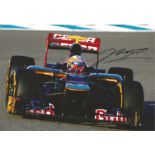 Motor Racing Jean Eric Vergne signed 12x8 colour photo pictured driving for Toro Rosso in Formula