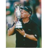 Mark O'Meara signed 10x7 colour photo pictured with the Open Championship Claret Jug in 1998, Mark