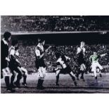 TOMMY GEMMELL 1970: Autographed 16 x 12 photo, depicting TOMMY GEMMELL giving Celtic the lead in the