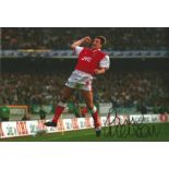 Football Paul Merson signed 12x8 colour photo pictured celebrating while playing for Arsenal. Good