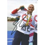 Olympics Mohammed (Moe) Sbihi signed 6x4 colour photo of the Gold and Bronze medal winner in