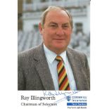 Cricket Ray Illingworth signed 6x4 colour Cornhill Insurance promo photo, Raymond Illingworth CBE (