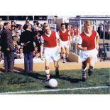 GEORGE EASTHAM 1963: Autographed 16 x 12 photo, depicting Arsenal's GEORGE EASTHAM and John Barnwell