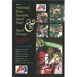 Boxing Frank Bruno signed Professional Boxers Association Annual Dinner programme dated Friday 6th