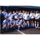 DERBY COUNTY 1975: Autographed 16 x 12 photo, depicting Derby County players and coaching staff