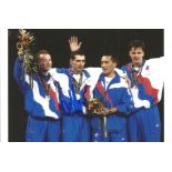 Olympics Ilgar Mamedev signed 6x4 colour photo of the Gold medallist in the Team Foil fencing at the