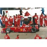 Motor Racing Mika Salo signed 12x8 colour photo pictured driving for Ferrari I Formula One. Good