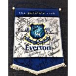 Football Everton legends signed pennant over 20 fantastic Goodison Park greats signatures includes