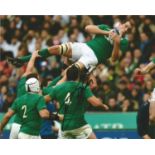 DEVIN TONER signed Ireland Rugby 8x10 Photo. Good Condition. All autographs are genuine hand