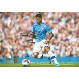 Football João Cancelo signed 12x8 colour photo pictured in action for Manchester City. Good