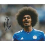 Football Hamza Choudhury signed 10x8 colour photo pictured while playing foe Leicester City. Good