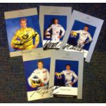 Motor Racing Mercedes Benz collection 5 signed 6x4 promo photos signatures include Mark Weber,