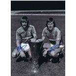 IPSWICH TOWN 1981: Autographed 16 x 12 photo, depicting Ipswich Town's ARNOLD MUHREN and FRANS