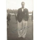 Cricket Reg Simpson signed 6x4 vintage black and white photo signature on front and reverse. Good