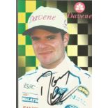Motor Racing Rubens Barrichello signed 6x4 promo card. Good Condition. All autographs are genuine