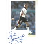 Football Paul Gascoigne signature piece includes signed 6x4 white card and a 10x8 colour photo