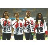 Olympics Great Britain 4x100 relay team bronze medallist at the 2016 Rio Games signed photo
