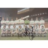 CELTIC 1980: Autographed cutting measuring 26 x 17 cms, depicting a Celtic squad posing for