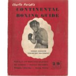 CHARLIE PARISH'S 1956 CONTINENTAL BOXING GUIDE Softcover Record Book. Good Condition. All autographs