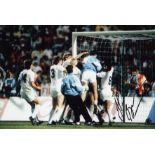 HANS Van BREUCKELEN 1988: Autographed 6 x 4 photo, depicting PSV players converging on goalkeeper