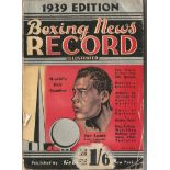 BOXING NEWS RECORD ILLUSTRATED 1939 EDITION Softcover Record Book. Good Condition. All autographs