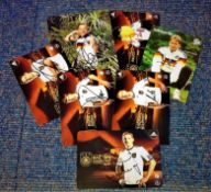 Football Germany collection 7 assorted colour Adidas promo photos signatures include Bastian