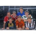 PAUL HEGARTY 1987: Autographed 12 x 8 photo, depicting Premier League captains including PAUL