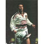 Football Ryan Giggs signed 12x8 colour magazine photo pictured in action for Manchester United. Good
