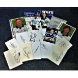 Football Tottenham Hotspur collection includes signed programmes, promo cards and white cards