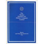 Chelsea Football and Athletic Company Ltd report and financial statements dated 1981. Good