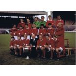 MAN UNITED 1968: Autographed 16 x 12 photo, depicting Manchester United's 1968 European Cup