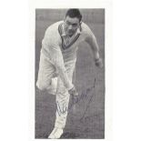 Cricket Alec Bedser signed 6x4 black and white post card photo. Good Condition. All autographs are