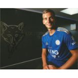 Football Dennis Praet signed 10x8 colour photo pictured after signing for Leicester City. Good