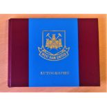 Football West Ham United autograph book collection from the early 2000s includes Hammer legends such