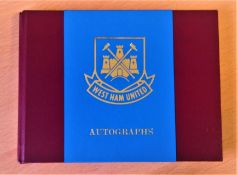 Football West Ham United autograph book collection from the early 2000s includes Hammer legends such