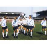 DERBY COUNTY 1975: Autographed 16 x 12 photo, depicting Derby County's ROD THOMAS, COLIN BOULTON,