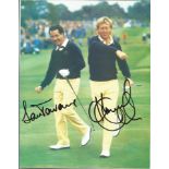 Sam Torrance and Howard Clark signed 10x8 colour photo pictured while playing for Europe in the 1985
