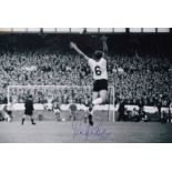WOLFGANG WEBER 1966: Autographed 6 x 4 photo, depicting West Germany's WOLFGANG WEBER jumping for