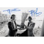 IPSWICH TOWN 1981: Autographed 6 x 4 photo, depicting Ipswich Town's ARNOLD MUHREN and FRANS