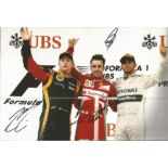 Motor Racing Formula One World Champions multi signed 12x8 colour photo includes Lewis Hamilton,