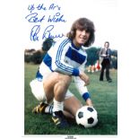 Stan Bowles signed 16x12 colour photo pictured during his time with Queens Park Rangers rare