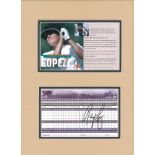 Golf Nancy Lopez 16x12 mounted signature piece includes colour program page with career bio and a