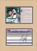 Golf Nancy Lopez 16x12 mounted signature piece includes colour program page with career bio and a