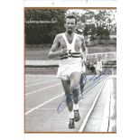 Olympics Gaston Roelants signed 6x4 black and white photo of the Gold medallist in the 3000 metres
