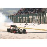 Motor Racing Bruno Senna signed 12x8 colour photo pictured driving for Lotus in Formula One. Good