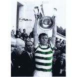 BILLY McNEILL 1967: Autographed 16 x 12 photo, depicting Celtic captain BILLY McNEILL holding