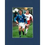 Football Paolo Maldini signed 14x11 mounted colour photo pictured in action for Italy, Paolo
